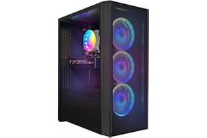 STGsivir PC Gamer Fixe,Ordinateur Gaming,Ryzen 7 5700G up to 4.6Ghz,32Go DDR4,1To SSD,WiFi 6,BT5.0,Ventilateur RGB x3,Windows11 Pro