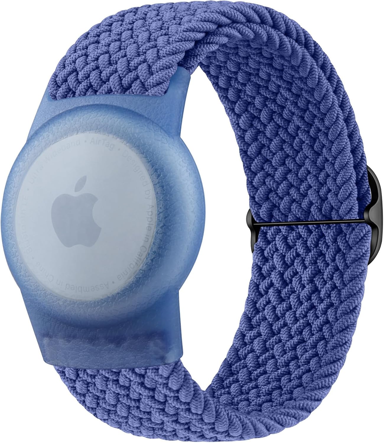 Wanme Correa AirTag Niños, Funda Apple AirTag Antipérdida y Antiarañazos, Funda Protectora Pulsera Apple AirTags de Nailon Trenzado, Fácil de Ajustar y Usar, Azul