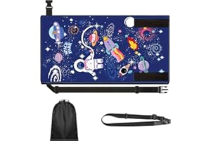 Dokeno Reposapiés de Avión para Niños, Extensor Asientos Avione, 77 x 44 cm, Reposapies Viaje Niños, Ligero, Portátil, Plegable, Cama de Viaje para Bebe Avion, Accesorios de Viaje en Avión