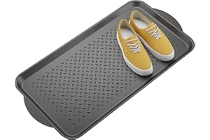 Björn&Schiller​ Schuhablage 40x75 cm, Schuhabtropfschale mit 3 cm Rand, Schuhmatte, Wasserfestes Schuhtablett, Schuhwanne für Flur und Innenräume, Abtropfmatte und Auffangschale aus Gummi