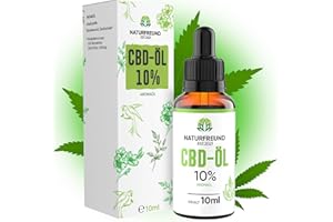 NATURFREUND EST.2021 NATURFREUND® Premium CBD Öl 10% VOLLSPEKTRUM mit 1.000 mg Cannabidiol - CBD-Tropfen Naturrein Hanföl Tropfen Cannabisöl Hanftropfen Hanf CBD-Oil - Made in Germany Laborgeprüft Zertifiziert 10ml