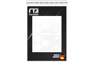 M2MEDIEN Aufkleber für iPhone 17 Pro Kameraplateau – Dicker Vinyl-Skin zum Abdecken des Hüllen-Ausschnitts & Schutz des Aluminiums (iPhone 17 Pro Plateau Sticker, Weiss Matt/Rau)