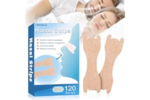 YAMAIDUO Nasenpflaster Schnarchen, 120 Stück Nasenpflaster Besser Atmen, Extra Starke Nasenstrips Lindern Eine Verstopfte Nase Schnupfen, Allergien, Anti Schnarch Pflaster für Sport Und Schlaf