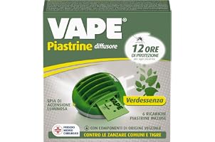 Vape Piastrine Classic Antizanzare - 60 Pezzi, 12 Ore Di Protezione, Zanzare Comuni E Tigre