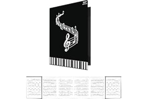 Irich Cartella per coro a 8 pagine pieghevole per spartiti, cartella di presentazione Cartella per spartiti per cori Cartella per spartiti A4