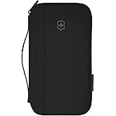 Victorinox Seyahat Temelleri, Seyahat Organizat&ouml;r&uuml;, RFID ile Fermuarlı Belge Tutucu, Siyah, 0.79 x 4.33 x 3.94 inches, G&uuml;ndel