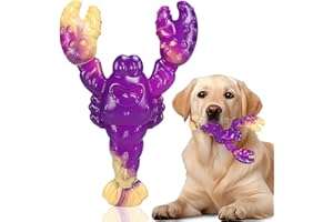 Upgwmwap Indestructible Dog Toys for Aggressive Chewers - Heavy Duty Chew-Proof Toys for Medium & Large Dogs, Durable Dental Care & Boredom Relief Dog Chew Toys (Lobster)