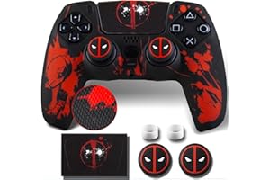 9CDeer Non-Slip Silicone Cover for PS5 Controller with Thumbstick Caps * 2 & Sticker * 1 depool immortal