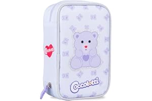 Colourbook - Astuccio 1 Zip Coccolotti, Organizzazione con Pattina Interna, Set Completo 30+ Pezzi (Classic Lilla)