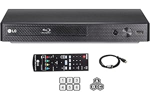LG BP-250 Blu-Ray-Player, Multi-Region-Version, Smart, 110–240 Volt, Dynastar 1,8 m HDMI-Bundle
