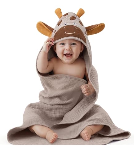 Set Asciugamani Con Cappuccio Aden + Anais MA Fleur, 100% Cotone Morbido, Con Salvietta, Per Bambini, Unisex