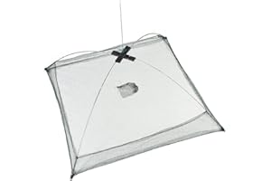 SUNAOMNI Filet De Pêche Pliable Portable - Épuisette D'atterrissage Automatique Pour Poisson, Crevettes, Vairon, Écrevisses - Piège À Maille Coulée Pour Appâts De Crabe