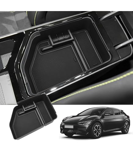 GAFAT Ki-a EV6 2021-2024 2025 Middenconsole Opbergdoos, EV6 /GT/GT Line 2023 Organizer Tray Handschoenenvak Onderaan de Middenconsole, Compatibel met Kia EV6 Accessoires (Blauw