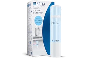 BRITA Sistema de filtrado de agua mypure SLIM V-MF, incluye 1x cartucho de filtro de agua (8000 litros): filtrado debajo del fregadero para tu grifo, para agua libre de un 99,999% de bacterias
