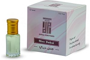 AliMal® Olio profumato Premium Miss Dubai, oli essenziali, puri e analcolici, fragranza araba per uomo e donna, essenza profumata, profumo, profumo, unisex, delicato sulla pelle, 6 ml