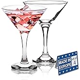 CRYSTALIA Luxury Martini Glasses Set of 4, 175ml 100% Lead & Cadmium Free Classic Martini Set, Cocktail Glasses Set of 4, Par