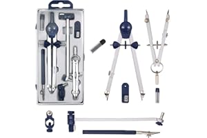 ‎EOOUOOIP Zirkel Set Geometrieset, Edelstahl-Kompass-Zeichenwerkzeug Zirkel Mathe-Kompass für Geometrie-Kompass für Kinder Zeichenkompass-Sets Mathe-Zeichenteiler-Werkzeugsatz 5er-Pack