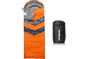 MalloMe Śpiwór dla dorosłych i dzieci, 3-4 pory roku, ultralekki śpiwór z plecakiem, na zimną pogodę i ciepło, lekki, kompaktowy, dla dorosłych, dziewcząt, chłopców, zimowy śpiwór, akcesoria