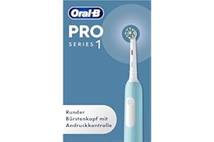 ‎ORAL-B Oral-B Pro Series 1 Elektrische Zahnbürste — Electric Toothbrush, Inkl. 1 Aufsteckbürste und Reise-Etui — 3 Putzmodi und Drucksensor für Zahnpflege, Zahnbürste Elektrisch, Designed by Braun, Blau