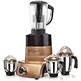 SilentPowerSunmeet Gold Color 750Watts Mixer Juicer Grinder with 4 Jar (1 Juicer Jar with Filter, 1 Large Jar, 1 Medium Jar and 1 Chutney Jar) MAN20-SPS-263 Make in India (ISI Certified) 100% Copper.