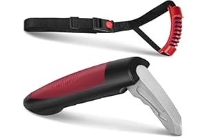 ‎MILIFOX Milifox Ausstiegshilfe Auto, Einstiegshilfe Auto Senioren, Mobilitätshilfe Haltegriff Griphelfer Aufstehhilfe für ältere Menschen Behinderten mit Gurt, 2er Pack(Rot)