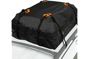 LONGZHUO Car Roof Luggage Bag, Car Roof Box,Rooftop Cargo Carrier,425L 420D Oxford Fabric Waterproof Durable Universal Car Roof Luggage Storage Bag with 8 wide straps and buckles for Outdoor Camping Travel