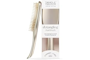 Tangle Teezer Ultimate Detangler Hairbrush - For Wet & Dry Hair - Detangling Brush For All Hair Types - Two-Tiered Teeth Reduce Breakage & Eliminate Knots - Champagne Gold Chrome Finish