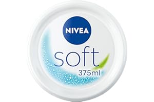 NIVEA Soft Crème de soin hydratante (1 x 375 ml), Pot de crème pour le corps à l’hydratation intense, Soin corporel contenant de l’huile de jojoba et de la vitamine E