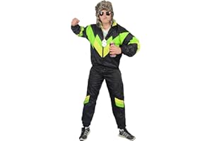 Foxxeo Premium 80er Jahre Kostüm für Herren Damen Trainingsanzug Assianzug Assi Gr. S – XXXXL