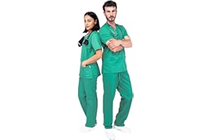 Unisex Medizinische Berufsbekleidung Set - Kasacks Damen Und Kasack Herren, Weiche Und Bequeme Passform, Berufsbekleidung Pflege Uniform, Kassak Set Pflege Modern, Atmungsaktives Gewebe