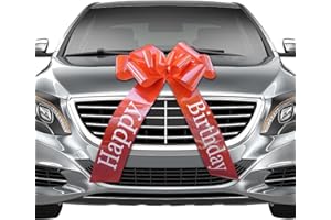 ZephyrCraft Schleife für Auto XXL 58.4 cm, Große Geschenkschleife, rote Schleife für Auto, Autoschleifen Hochzeit, Weihnachtsschleifen Dekoration, Geburtstag, Hochzeitsschmuck