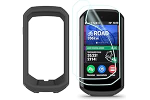 Blueshaweu Funda con 2 piezas de protector de pantalla de TPU compatible con Garmin Edge 1050, funda de silicona suave, funda a prueba de golpes para Garmin Edge 1050 (case+2 películas)