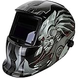 LESOLEIL Maschera Saldatura Autoscurante, Casco per Saldatore Automatica Regolabile Maschera da Saldatrice Solare TIG Mig MAG