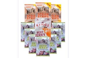 ‎KINGS Kings BBQ Jerky - Wild West Beef Jerky Honey BBQ und Jalapeno, Trockenfleisch, Dörrfleisch Mix-Pack