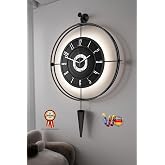 MetaQuartz Aksesuar BlackBerry LAVİNYA (Kırılmaz)(Kablosuz PİLLİ LED) - Chakra Dizayn - Metal (mobilya) Duvar Saati Sarı 50 x