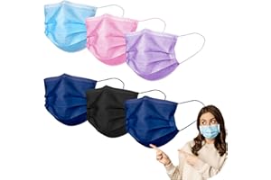 general merchandising 120 Masques Chirurgicaux Multicolores Certifiés CE | Masque Chirurgical Coloré avec plaquette nasale ajustable