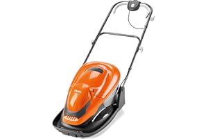 Flymo EasiGlide 330 V Hover Collect Lawn Mower - 1700 W Motor, 33 cm Cutting Width, 20 Litre Grass Box, Folds Flat, 10 m Cable Length, Orange and Grey