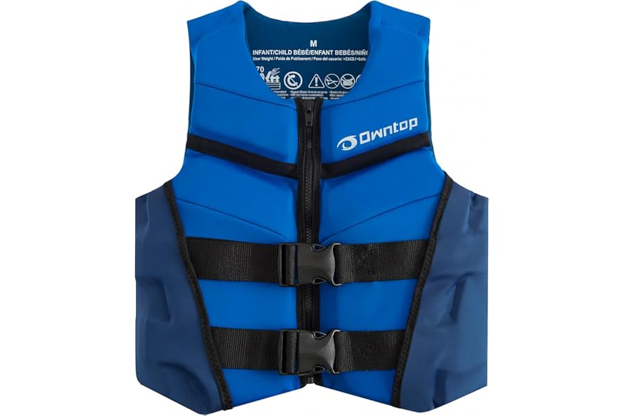 Owntop Junior Swim Vest, Buoyancy Aid for Youth Kids, Lightweight Neoprene Buoyancy Vest Jacket with Dual Adjustable Safety Straps for Swimming, Kayaking, Paddleboarding