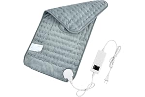 AZONELIFE Elektrisches Heizkissen mit automatischer Abschaltung, schneller Heiztechnologie und Überhitzungsschutz, 6 Temperaturstufen, sichere Heizkissen mit 4 Arten von Timer (40 * 76 cm)