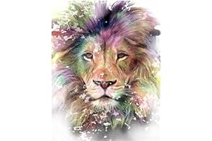 DCIDBEI Diamante quadrato 40x50cm square diamond painting grandi dimensioni leone quadro diamanti 5D bambini adulti mosaico con perline fai da te con pietre quadrate con viscosa tela lucida per decorazione