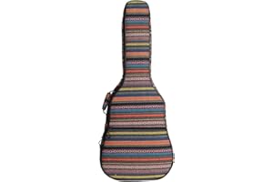 Glenmi Bohemian Acoustic Guitar Case for Girls,Soft Foam Padded 40 41 Inch Guitar Gig Bag Backpack with Neck Protector Pillow Pad (Bohemian 2)