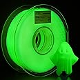 AMOLEN 3D Printer Filament,Glow in The Dark Green PLA Filament 1.75mm,Upgrade Strong Glow Effect and Long Time Glow,3D Printing Filament 1kg