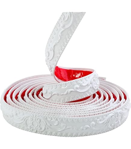 Modanature Adesive 3D Per Pareti - Strisce Decorative Flessibili, Impermeabili, Facili Da Applicare (Bianco, 10m) - Foto 11