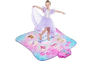 Gleamkid Dance Mat,LED Light-Up 9-Button Dance Mat for Girls,3 Modes and 3 Difficulty Levels,Adjustable Volume,Built-In Music,Standby function,Girls Birthday Presents/Toys for Age 3-12