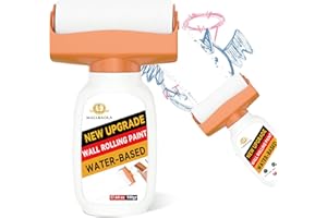 MALLBAOLA Peinture Blanche Mur, 500g Peinture Blanche, Retouche Peinture Blanc Mur avec Brosse Roulante, Peinture Blanche Mur et Plafond à Séchage Rapide, Convient Aux Grandes Surfaces De Plaques De Plâtre