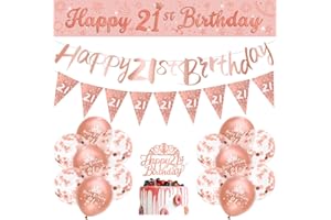 Girls 21ST Birthday Decorations Rose Gold 21ST Rose Gold Birthday Decorations Girls Happy 21ST Birthday Decorations by RichMoho
