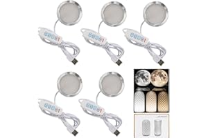 3DZWMAN LED Lamp Kit 001 Three Colors for Bambu Lab Makerworld 3D Printed DIY Hardware Model Spare Parts 5V USB Powered, 3000K Warm Light (5PCS)