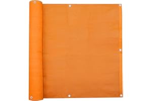 jarolift Balkonbespannung Basic, Balkon Sichtschutz Windschutz Sonnenschutz Balkon-Verkleidung, Atmungsaktiv, 600 x 90 cm Orange