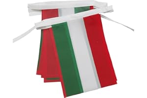 AZ FLAG - Fahnenkette Ungarn 6 Meter Mit 20 Flaggen - 21x14 cm - Ungarische Girlande Flaggenkette 14 x 21 cm