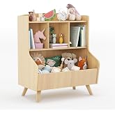 Bibliothèque Enfant LUE BONA - 3 Compartiments, 71x61x36cm - Rangement Jouets Et Livres